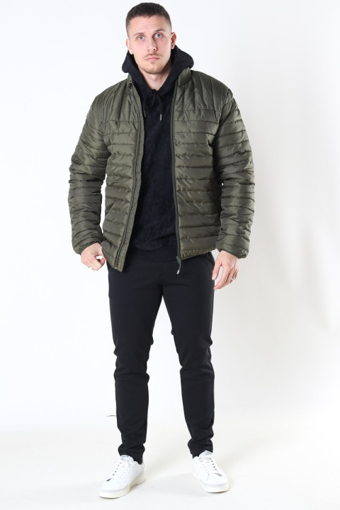 Only & Sons Paul Quilted Highneck Jas Olive Night