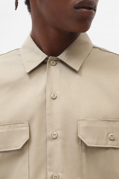 DICKIES LONG SLEEVE WORK SHIRT KHAKI