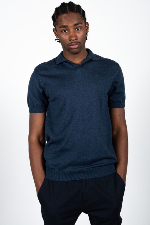 Clean Cut Copenhagen Niel XO Polo SS Navy Melange