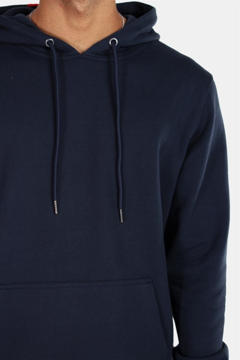 Klokban Classics Back Stripe Hoodie Navy/Fire Red/White