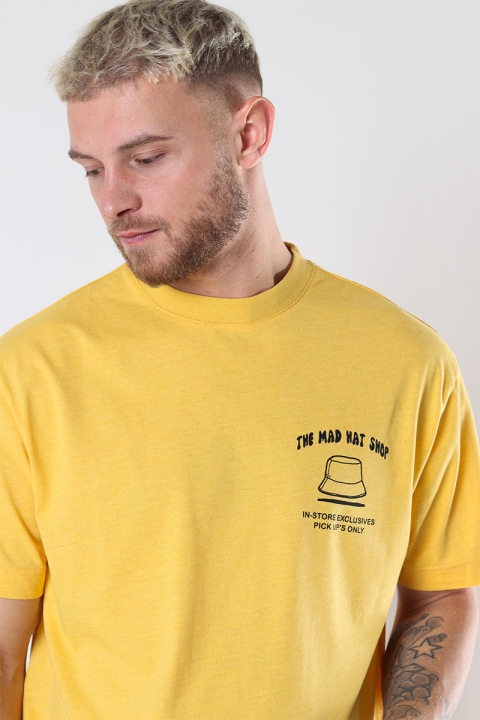 ONLY & SONS ONSFARRIS LIFE RLX ELON STREET SS TEE Ochre