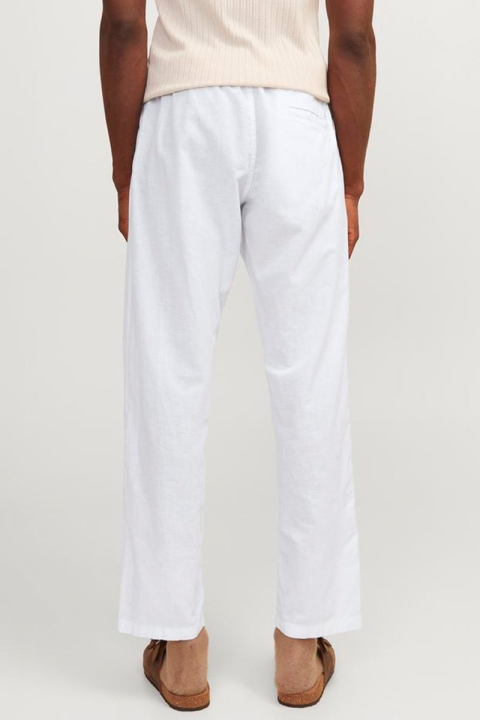 Jack & Jones Kane Summer Linen Jogger Pants Bright White