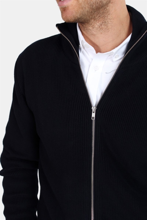 Clean Cut Osin Zip Cardigan Breien Navy