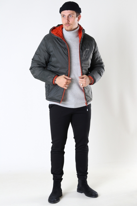 ONLY & SONS ONSTREK REVERSIBLE QUILT JACKET OTW Peat ROOIBOS TEA