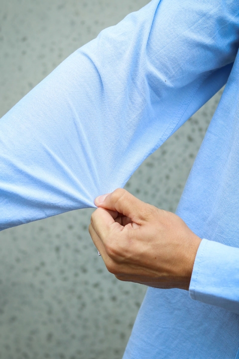 Solid Val Oxford Stretch Shirt LS Sky Blue