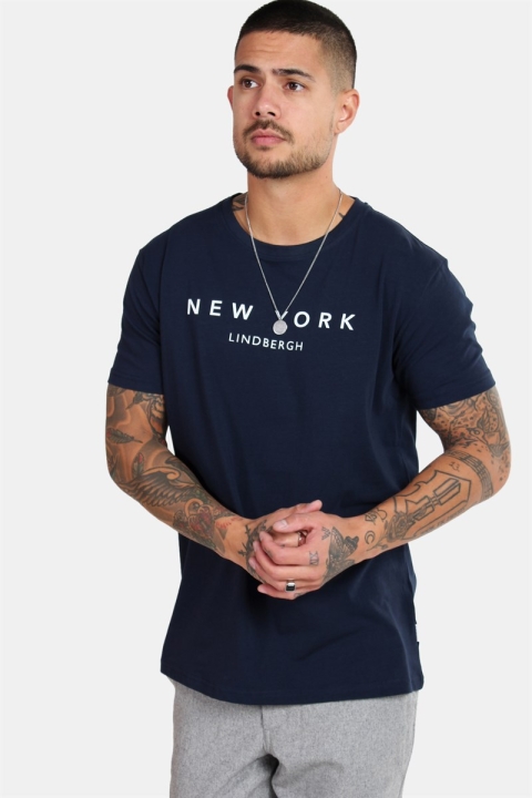 Lindbergh New York T-shirt Navy