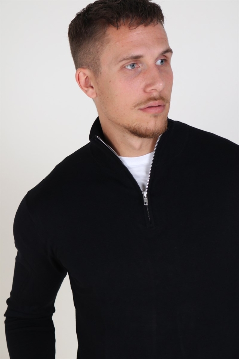 Tailored & Originals Knit - MKlokray Half zip Black