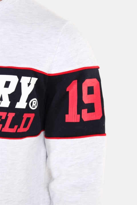 Superdry Tripple Drop Track Crew Sweat Podium Ice Marl/Navy