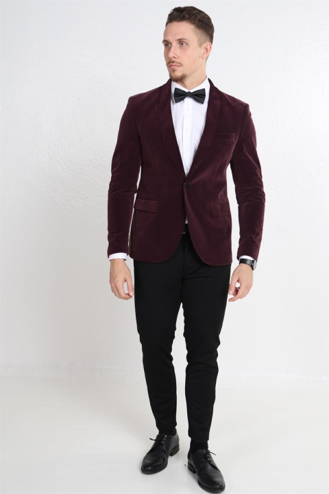 Only & Sons Teo Slim velours Blazer Fudge