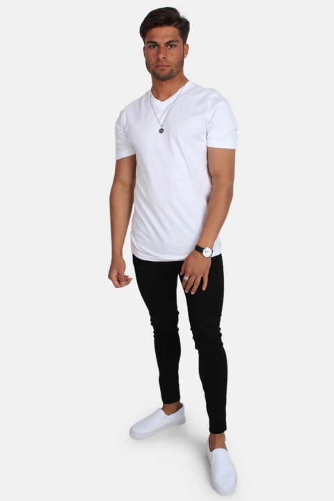 Basic Brand Uni Fashion V T-shirt Hvid