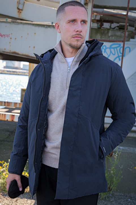 Jack & Jones Keen Stretch Parka Jacket Dark Navy