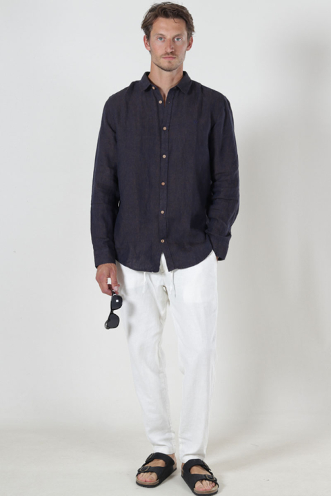 Kronstadt Ayers Ls shirt Chocolate Plum