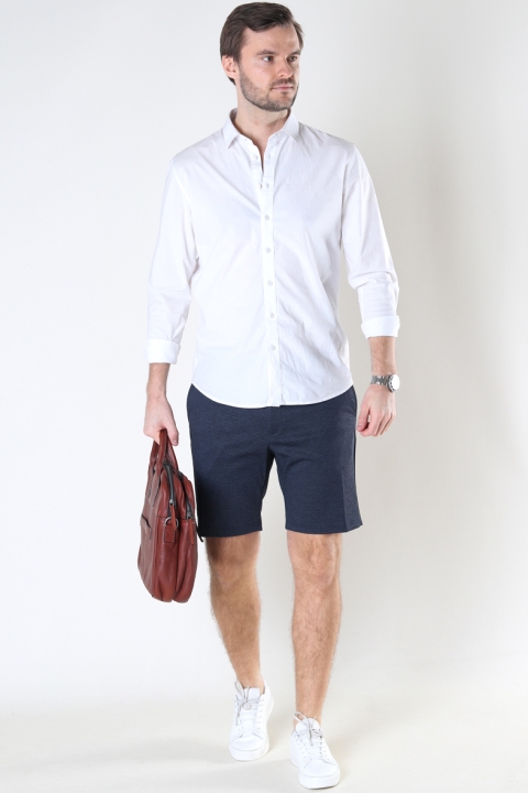 Jack & Jones PHIL CHINO SHORTS NOR STS Navy Blazer HERRINGBONE