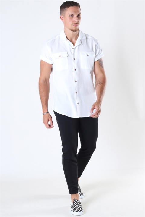 Only & Sons Andrew Waffle Overhemd S/S White