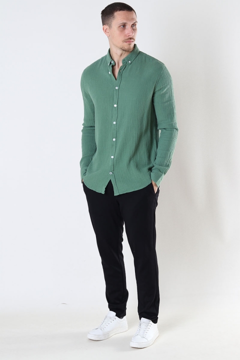 Kronstadt Johan Muslin shirt Ivy Green