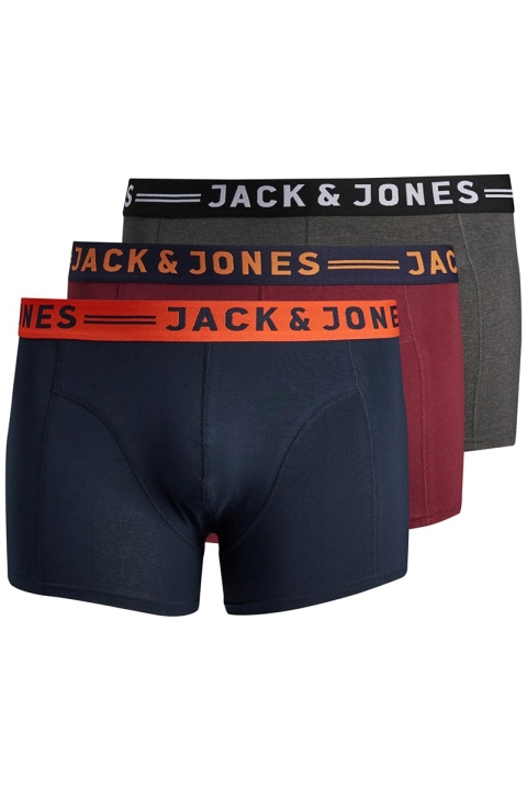 Jack & Jones Clichfield Boxershorts 3-Pack BKlokgundy Plus Size