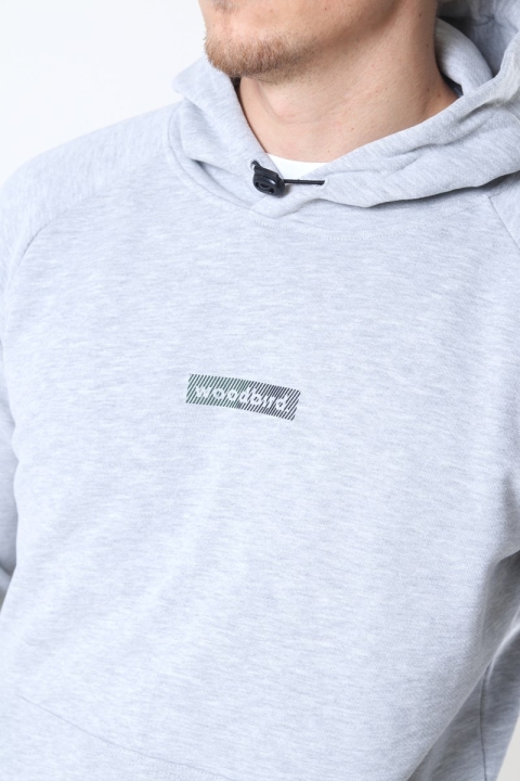 Woodbird Jimmi Split Hoodie Grey Mel.