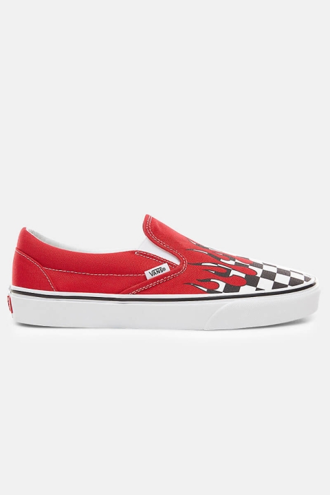 Vans Classic Slip-ON Sneakers Checker Flame Racing Red