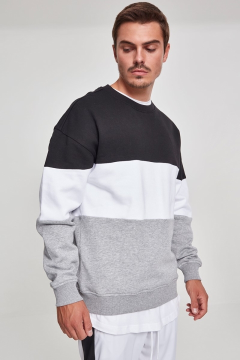 Klokban Classics 3-Tone Oversize Crewneck Black/ White/ Grey