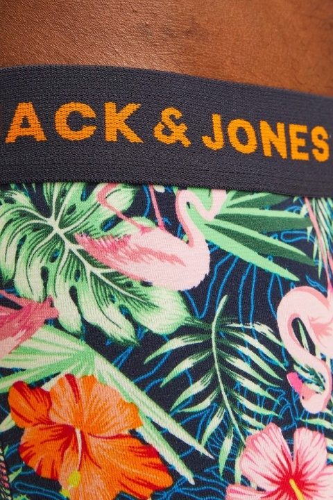 Jack & Jones Flamingo Trunks 5 Pack Navy Blazer