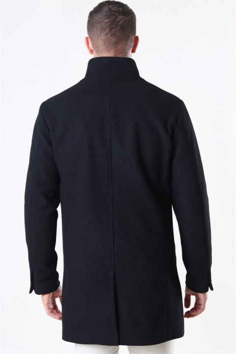 Jack & Jones COLLUM WOOL COAT Black