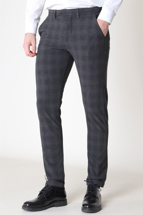 Jack & Jones Marco Connor AKM773 Check Pants Dark Grey