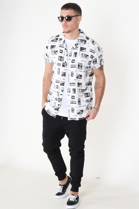 Only & Sons Oliver SS Printed Overhemd White
