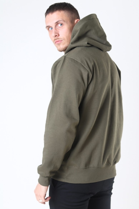 Basic Brand Hooded Sweat New Army