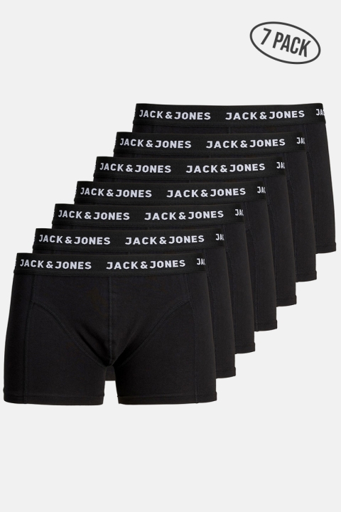 Jack & Jones HUEY TRUNKS 7 PACK NOOS Black Black - Black - Black - Black - Black - Black