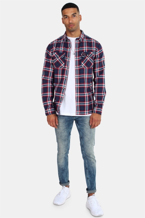 Superdry Lumberjack Lite Overhemd Burgundy Horizon Check