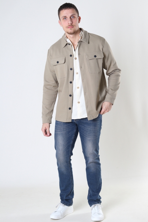 ONLY & SONS KODYL OVERSHIRT SWEAT Chinchilla