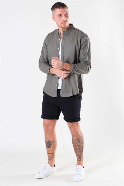 Clean Cut Copenhagen Cotton Linen Overhemd Dusty Green
