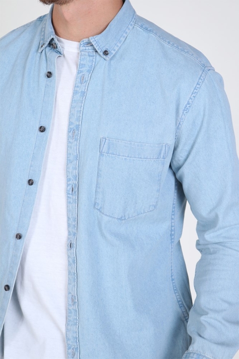 Only & Sons Basic Denim Overhemd Light Blue Denim