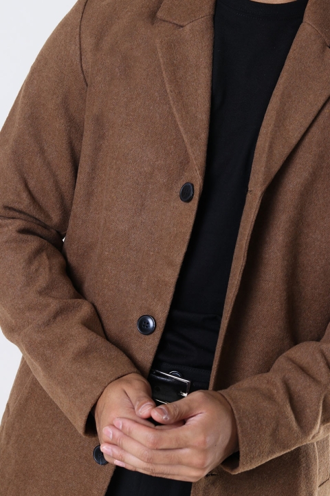 Jack & Jones Zac Wool Coat Khaki