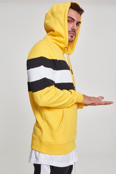 Klokban Classics Chest Striped Hoodie Chromeyellow/ Black/ White