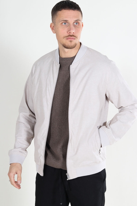 Jack & Jones Summer Linen Bomber Jacket Crockery