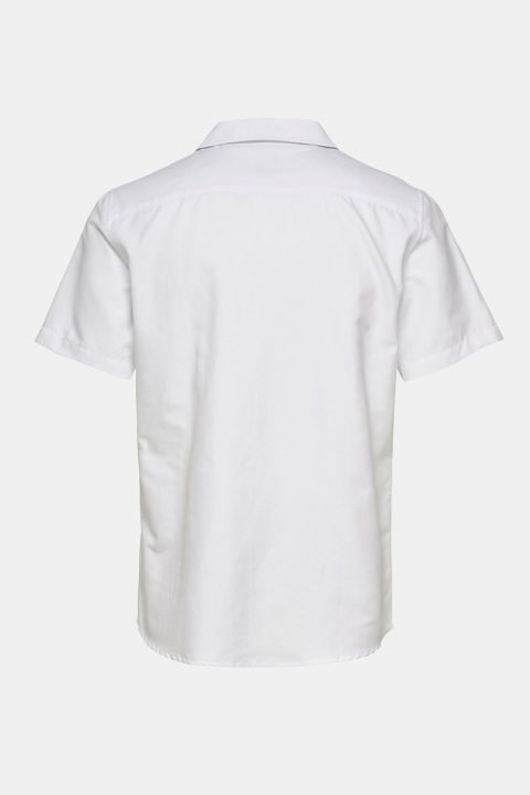Only & Sons Travis SS Reverse Thin Oxford Overhemd White