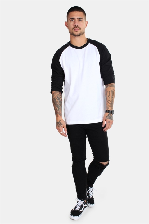 Urban Classics Raglan 3/4 sleeve   White/Black