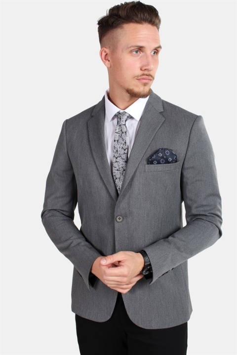 Solid Frederic Class Blazer Med Grey