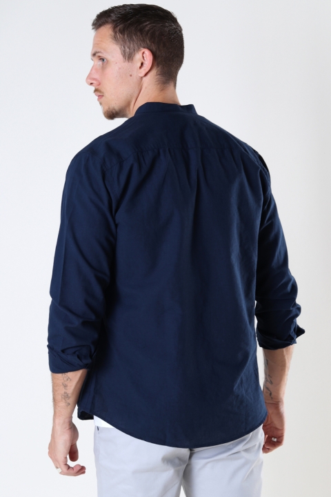 Selected SLHREGNEW-LINEN SHIRT LS CHINA W Navy Blazer