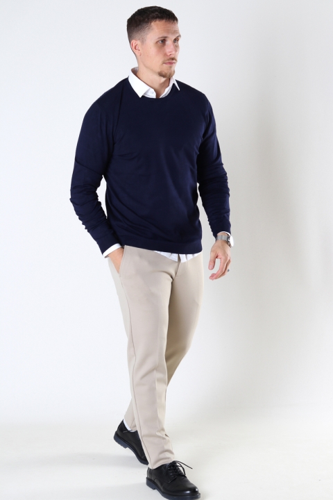 JEFF GREYSON CREW KNIT Navy