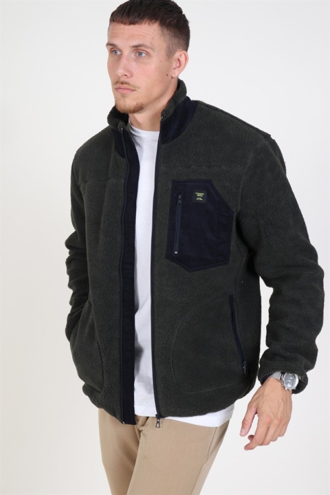 Only & Sons Dominic Sherpa Highneck Jas Forest Night