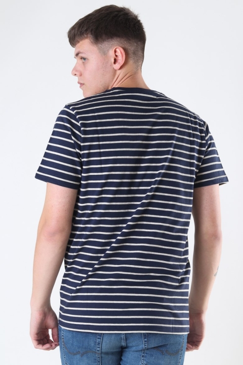 Jack & Jones Striped Tee Crewneck Navy Blazer