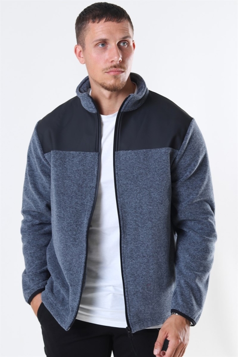Rains Fleece Zip Puller Jas Grey Melange