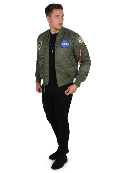 Alpha Industries  MA-1 VF NASA Bomber Jas Sage Green