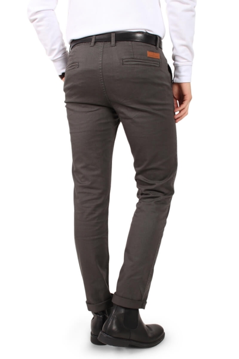 Kronstadt Daniel Stretch Chino Broek Stone Grey