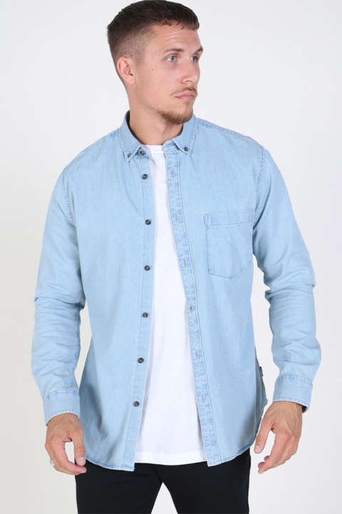 Only & Sons Basic Denim Overhemd Light Blue Denim