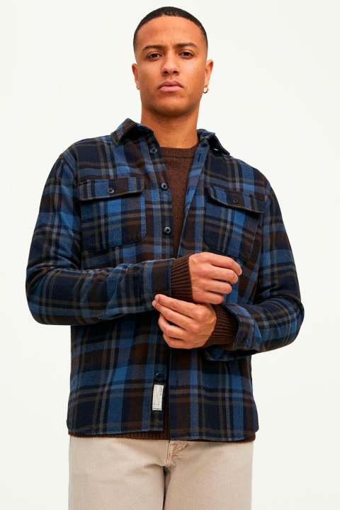 Jack & Jones JPRBLUDARREN CHECK OVERSHIRT L/S CPO Salute