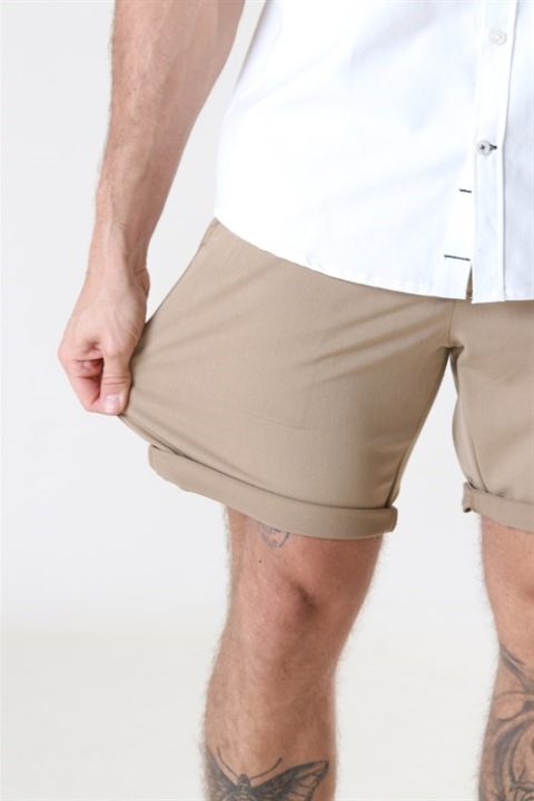 Woodbird Steffen Twill Shorts Khaki