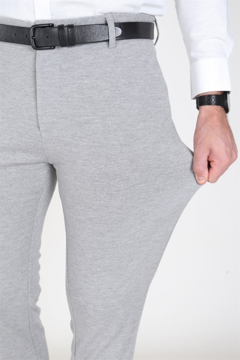 Clean Cut Copenhagen Milano Jersey Pants Light Grey Mel